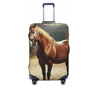 Country Western Cowboys and Horses - Funda elástica para equipaje de viaje, protector de maleta, funda de equipaje impresa antiarañazos, Black, M