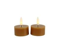 Countryfield LED tealight juguetes rústico 4cm 2 piezas decoración ámbar