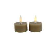 Countryfield LED tealight rústico conjunto de 2 beige con temporizador