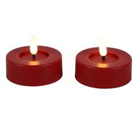 Countryfield LED Tealight rústico rojo 2 piezas - iluminación atmosférica