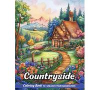 Countryside: Adult Coloring Book with Countryside for Stress Relief and Relaxation (Christmas Coloring Pages)