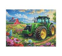 Countryside Green Tractor Puzzle 500 Piezas Impossible Creativo Único Rompecabezas 3D Obra De Arte para Toda La Familia Juguete EduGatoivo Decoración 500 PCS