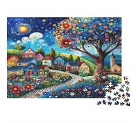 Countryside Puzzles 1000 Piezas Material Reciclable Fairy Tale Village Puzzle para Adultoos Excelente Regalo Idea Fun Tiempo De Juego Familiar Activity 38x26cm/1000pcs