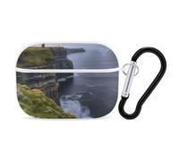 County Clare The Cliffs - Funda para AirPods Pro 2, a prueba de golpes, funda protectora rígida para mujeres y hombres, compatible con Airpod Pro de 2ª/1ª generación con llavero, color blanco