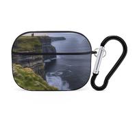 County Clare The Cliffs - Funda para AirPods Pro 2, a prueba de golpes, funda protectora rígida para mujeres y hombres, compatible con Airpod Pro de 2ª/1ª generación con llavero, color negro