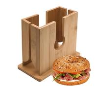 Coupe-Bagel Trancheur, De Découpe En Bois Sécurisée Et Facile À Nettoyer - Accessoire De Cuisine Pour,5,31 × 3,07 Pouces Dortoir Appartement Petit Déjeuner