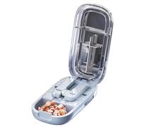 Coupe-Comprimé Diviseur Portable - 8,5x4,5x2,3 cm - Outil Multifonctionnel ABS Pour Découpe Précise Demi Ou Quart, Rangement Pratique Médicaments, Usage Hôpital, Voyage, École Et Domicile
