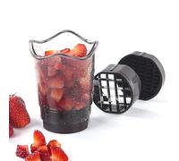 Coupe-fraises Avec Récipient Trancheur De Fruits Portable Pour Cuisine Découpe Rapide Et Uniforme Outil Pratique Pour Postres Ensaladas Smoothies Lavable Facile Rangement Gain De Temps Accessoires