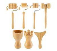 Coupelles De Massage En Bois - Kit 7 Pièces Pour Corps et Visage | Appareil Masaje Portable Pour Mains, Jambes et Bras, Soulagement Musculaire Et, Soins Naturels et Relaxants