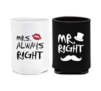 Couple Beer Can Sleeves Reusable Non-slip Drink Glasses Water Bottles