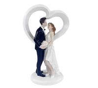 Couple Cake Topper - Figura de boda de resina, decoración de pastel linda | Esculturas pintadas a mano, adornos de mesa de comedor, favores de fiesta para bodas, adornos de mesa a m