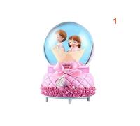 Couple Crystal Ball Snowflake Music Light Resin Glass Ball for Valentine