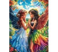 Couple d'anges Dans le Jardin Fleuri Puzzle 1000 Piezas Cartón Blanco Premium para Expertos Mitos fantásticos Cuento De Hadas Vacaciones Fines Semana Reducir Estrés Hobby Y Ocio Garantía Satisfacción