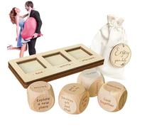 Couple Dating Dices - Wooden Dating Fun Dices Game, Clear Text Decision Dicse, Interactive Party Game, Romantic For Couples, Unique Entertainment For Date Night, Bachelor and Bacheloret