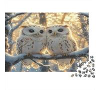 Couple de harfangs Des neigesPuzzles 1000 Pièces Pour Adultes, Art animalier hivernaljeux Éducatifs, Décoration D'intérieur70x50cm/1000pcs