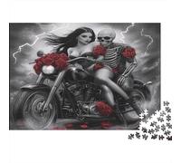Couple de motards Cadeau Unique Décoration Intérieure Style Gothique Romantique Jeu Éducatif Challenge Toy Adultes & Enfants Des 14 ANS 38x26cm/1000pcs