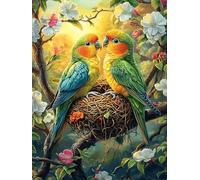 Couple de perroquets dans le nid Puzzle 1000 Piezas Cartón Resistente Para Coleccionistas Mitos fantásticos Cuento De Hadas Entretenimiento Toda La Familia Mejora Memoria Pack Completo Para Navidad 10