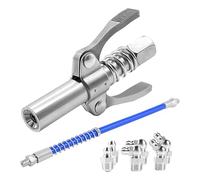 Coupler Tool, Grease Fitting, Grease Joint Fittings, Quick Release Grease Tool, Leak-Proof High Pressure Grease Fitting Nozzle Grease Tool Adapter with Double Handle for Precision Greasing
