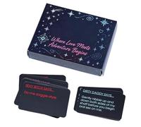 Couples Game Cards Deck - Paper 9,5 x 7,5 x 2,5 cm | Communication Intimate Challenge Card Game for Adults | Date Night Relationship Games Cards for Hotel Travel Camping Birthday Use