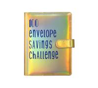 Couples Save for 100 Days to Challenge The Savings Book - Libro de ahorros (A5), diseño de hojas sueltas, color amarillo