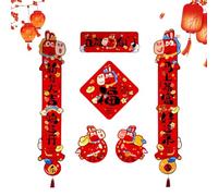 Couplet chino de Año Nuevo - Decoraciones del Año del Caballo 2026, Conjunto de parejas de bendición Festival Primavera , Pergaminos de poesía Tradicional | Movie
