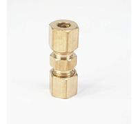 Coupling, Stainless Steel Hex Nipple,Brass Straight Reducer Compression Fittings Connectors Fit 3/16" Tube OD Brake Lines Union Adapters