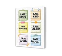 Courage and Confidence Wall Art for Kids, Positive Affirmations Decor for Childrens Room Nursery Classroom(Unframed,08x12inch(20x30cm))