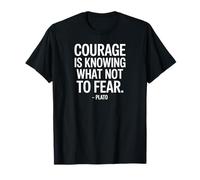 Courage is Knowing What Platón con Texto en alemán de un filósofo Camiseta