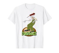 Courage The Cowardly Dog Eustace Standing Camiseta, Hombre, Blanco, 4XL