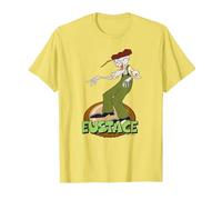 Courage The Cowardly Dog Eustace Standing Camiseta, Hombre, Limón, M