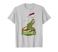 Courage The Cowardly Dog Eustace Standing Camiseta, Hombre, Plata, 3XL