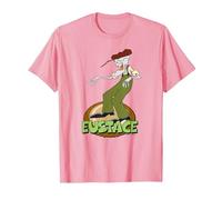 Courage The Cowardly Dog Eustace Standing Camiseta, Hombre, Rosado, M