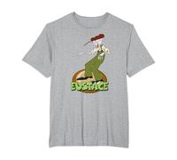Courage The Cowardly Dog Eustace Standing Camiseta, Hombre Tallas Grandes, Gris Jaspeado, 5X Alto