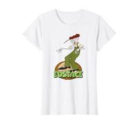 Courage The Cowardly Dog Eustace Standing Camiseta, Mujer, Blanco, M