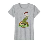Courage The Cowardly Dog Eustace Standing Camiseta, Mujer, Gris Jaspeado, S