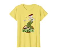Courage The Cowardly Dog Eustace Standing Camiseta, Mujer, Limón, XS
