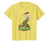 Courage The Cowardly Dog Eustace Standing Camiseta, Niños, Limón, 10 años
