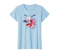 Courage The Cowardly Dog Evil Inside Camiseta, Mujer, Azul Bebé, XXL