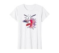 Courage The Cowardly Dog Evil Inside Camiseta, Mujer, Blanco, 3XL