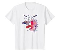 Courage The Cowardly Dog Evil Inside Camiseta, Niños, Blanco, 10 años