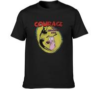 Courage The Cowardly Dog Shadow Unisex T-Tshirts Camisetas y Tops Printed tee Graphic Top Men Black Tshirts Camisetas y Tops(Small)