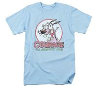 Courage The Cowardly Dog T-Tshirts Camisetas y Tops 90s Cartoon Graphic 100% Cotton tee Light Blue(Small)