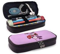 Courage The Cowardly - Estuche de piel para lápices, impermeable, con cremallera, para niños, niñas, adolescentes, adultos, trabajo escolar, etc