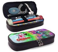 Courage The Cowardly - Estuche de piel para lápices, impermeable, con cremallera, para niños, niñas, adolescentes, adultos, trabajo escolar, etc