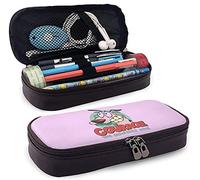 Courage The Cowardly - Estuche de piel para lápices, impermeable, con cremallera, para niños, niñas, adolescentes, adultos, trabajo escolar, etc