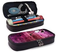 Courage The Cowardly - Estuche de piel para lápices, personalizable, bolsa para lápices, caja de papelería, caja multifuncional para niños y niñas