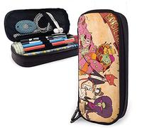 Courage The Cowardly - Estuche de piel para lápices, personalizable, bolsa para lápices, estuche de papelería, caja multifuncional para niños y niñas