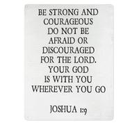 Courageous Faith Metal Tin Sign Be Strong And Courageous The Lord Your God Is With You Decorative Plaque for Kitchen 8 X 12 in