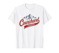 Courchevel France Estación de esquí Montaña Retro Gráfico Camiseta