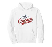 Courchevel France Estación de esquí Montaña Retro Gráfico Sudadera con Capucha